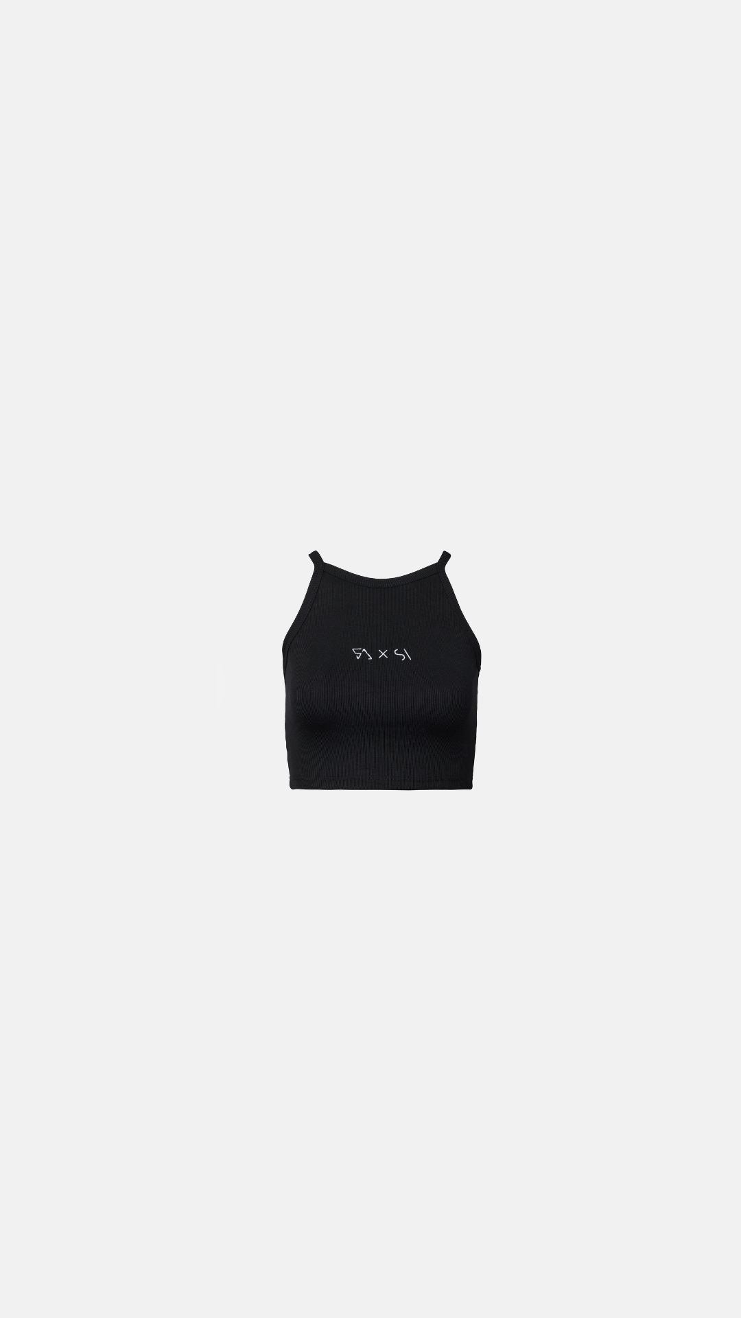 SAXSV RIB CROP TOP BLACK