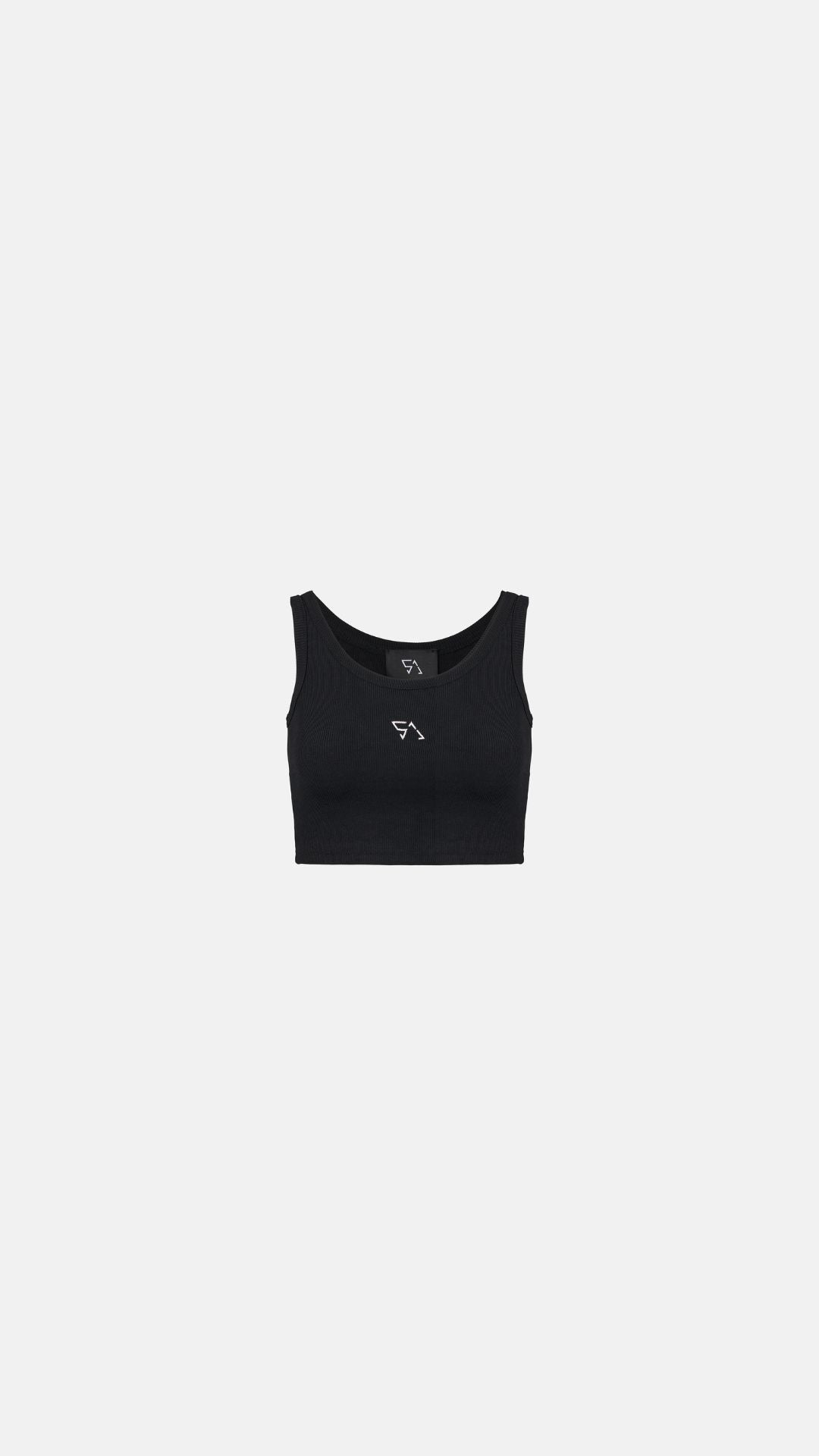 SA RIB CROP TOP BLACK